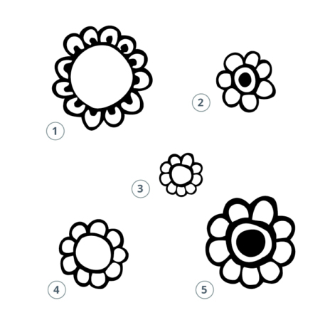 Blumen allerlei zum Stempeln