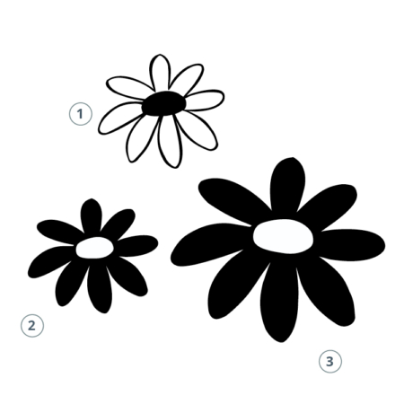 Blumen zum Stempeln
