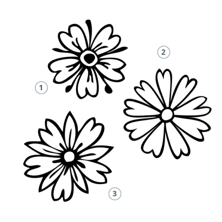 Blumen zum Stempeln